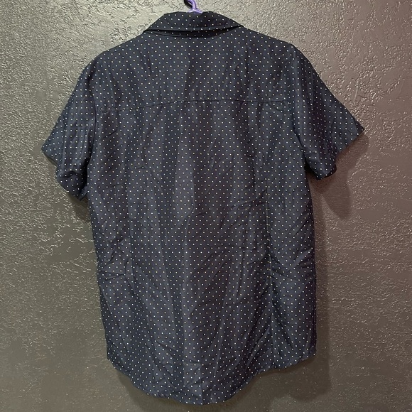 PASOK Men’s Polka Dot short Sleeve Button Down Shirt Size Small NWT - Picture 2 of 6